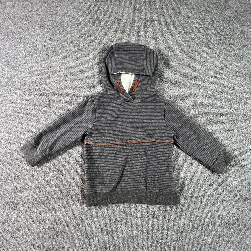 Tommy Bahama Sweater Toddler 18M Gray Polyester Ribbed Hooded Casual Stretch